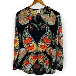 CAbi Multicolor Floral Blouse